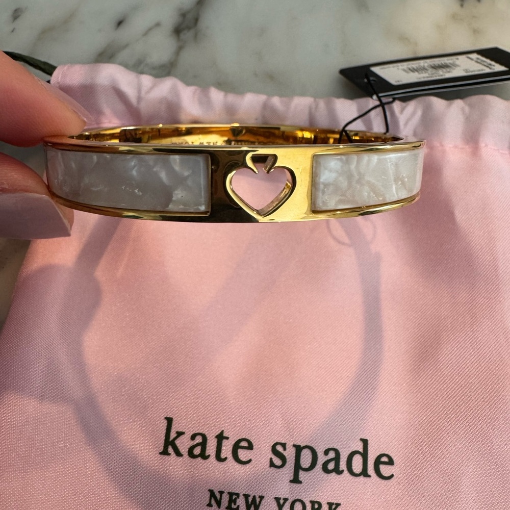 Kate Spade Gold and Cream Bangle